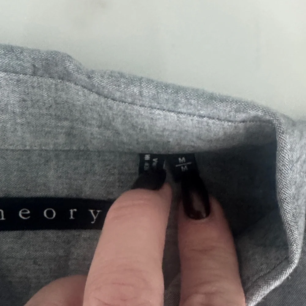 Men's Gray Button-Up Shirt Theory - Picture 2 of 4